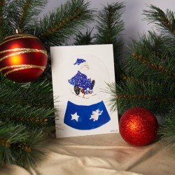 Schneekugel Schlittenfahrt - Postkarte