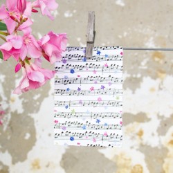 Blumen-Noten - Postkarte