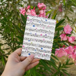 Blumen-Noten - Postkarte