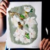 Biene auf Kirschblüte