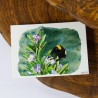 Hummel auf Rosmarin - Postkarte