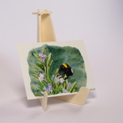 Hummel auf Rosmarin - Postkarte