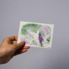 Schmetterling auf Lavendel - Postkarte