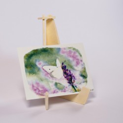 Schmetterling auf Lavendel - Postkarte