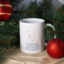 Schneekugel Elchfamilie - Tasse