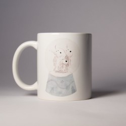 Schneekugel Elchfamilie - Tasse