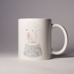 Schneekugel Elchfamilie - Tasse