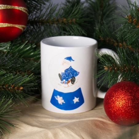 Schneekugel Schlittenfahrt - Tasse