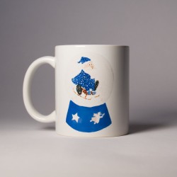 Schneekugel Schlittenfahrt - Tasse