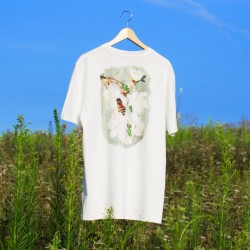 Biene auf Kirschblüte - T-Shirt