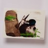 Putzende Ente - Postkarte